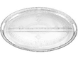 Oval Sterling Silver Serving Tray with Handles size