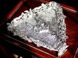 Rare Triangular Silver Salver in Sunlight