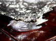 Rare Triangular Silver Salver Foot Detail