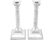antique Victorian Silver Corinthian Column Candlesticks