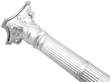 Silver Corinthian Column Candlestick detail