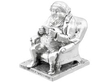 antique Victorian Novelty Silver Inkwell