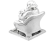 Victorian Novelty Silver Inkwell back