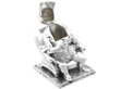 Victorian Novelty Silver Inkwell open