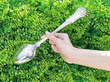 Silver Gravy Spoon in Queens Pattern outside