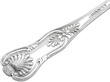 handle detail on Rare Kings Pattern Silver Ice Cream Server
