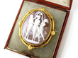 Victorian Three Graces Cameo Brooch in Gold in box