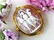 Victorian Three Graces Cameo Brooch in yellow Gold