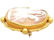 Victorian Three Graces Cameo Brooch in Gold side