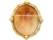 Victorian Three Graces Cameo Brooch in Gold reverse