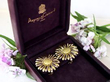 Asprey Bicolour Gold Daisy Earrings in Box