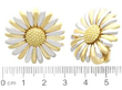 Size of Asprey Bicolour Gold Daisy Earrings