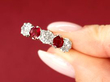Ruby and Diamond Five Stone Ring in platinum
