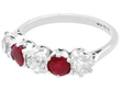 Ruby Diamond Five Stone Ring