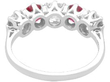 Ruby and Diamond Five Stone Ring back