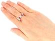 Ruby and Diamond Five Stone Ring being worn