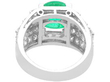 Cabochon Emerald and Diamond Cocktail Ring back