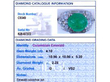 Cabochon Emerald and Diamond Cocktail Ring grading card