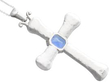 Vintage Sapphire Cross Pendant in Platinum reverse