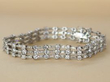 8 Carat Diamond Bracelet in White Gold closed