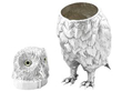 Antique Silver Owl Sugar Box Open