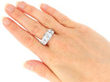 2 Carat Bezel Set Diamond Ring in White Gold being worn