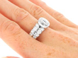 Diamond Ring in White Gold wearing