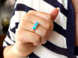 Victorian Turquoise Ring in Gold being worn