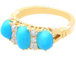 Victorian Turquoise Ring in Gold with diamonds