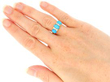 turquoise diamond yellow gold ring wearing