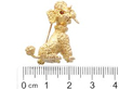 Vintage Gold Poodle Brooch with Garnets size