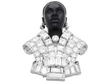 Art Deco diamond dyed quartz brooch in palladium