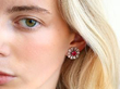 En Tremblant Setting Ruby and Diamond Earrings