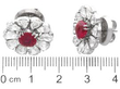 En Tremblant Setting Ruby and Diamond Earrings Measurements