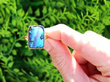 Black Opal Cameo Ring in Yellow Gold outside