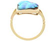 Black Opal Cameo Ring in Yellow Gold side