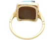 Black Opal Cameo Ring in Yellow Gold back