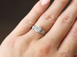 Art Deco Diamond Solitaire Ring in Platinum wearing