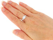 Diamond Solitaire Ring in Platinum being worn