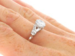 Art Deco Diamond Solitaire Ring wearing