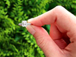Asscher Diamond Solitaire in Platinum outside