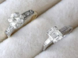 diamond rings in a tray