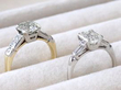 diamond rings in a ring tray