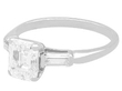 vintage Asscher Diamond Solitaire in Platinum
