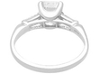 Asscher Diamond Solitaire in Platinum back