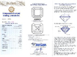 vintage Asscher Diamond Solitaire in Platinum certificate