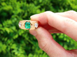 Emerald and Diamond Gold Band outside
