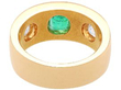 Emerald and Diamond Gold Band back