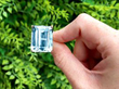 Gold Emerald Cut Aquamarine Ring outside