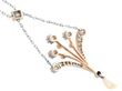 1930s Pearl and Diamond Pendant Necklace reverse